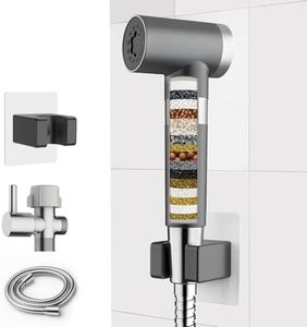 FEELSO Handheld Toilet Bidet Sprayer with Filter, Adjustable Water Pressure Filtered Jet Spray for Toilet with Leak-Proof Bidet Hose for Diaper Sprayer, Feminine Hygiene, Pet Shower & Muslim Shower