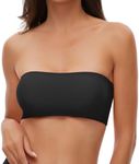 Annbon Women Bandeau Swimsuit Top Tube Top Bikini Strapless Bikini Top for Women