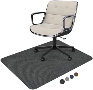 Placoot Desk Chair Mat for Hardwood Floor Corduroy Surface 55"x35" Office Chair Mat for Rolling Chairs,Large Anti-Slip Backing Under Desk Low-Pile Office Rug Floor Mat for Office/Home