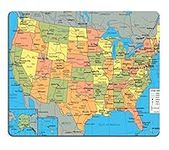 Smooffly United States Map Non-Slip