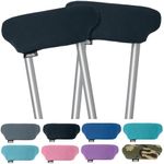 Universal Crutch Underarm Pad Covers - Luxurious Soft Fleece with Sculpted Memory Foam Cores (Classic Black)