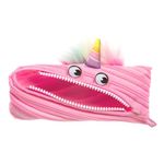 ZIPIT Unicorn Pencil Case for Girls | Pencil Pouch for School, College and Office | Cute Pencil Bag (Pink)