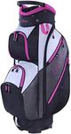 Ram Golf Lightweight Ladies Cart Bag with 14 Way Dividers Grey/Pink