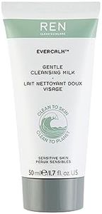 REN Clean Skincare Evercalm™ Gentle Cleansing Milk, Face Cleanser for Sensitive Skin, Travel Size 50ml