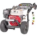 SIMPSON Cleaning PS61002-S PowerShot 3500 PSI Gas Pressure Washer, 2.5 GPM AAA AX300 Pump, Honda GX200 Engine, Includes Spray Gun, Extension Wand, 5 QC Nozzle Tips, 5/16-inch x 25-Foot MorFlex Hose