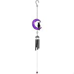 Enchanting Black Cat Windchime - 70cm (1 Pc.) - Stunning & Unique Design, Rust-resistant Metal - Ideal Home Accent