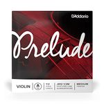 D’Addario Prelude Violin Single String, Single A String, 1/2 Scale, Medium Tension - J812 1/2M - Solid Steel Core, Warm Tone, Economical and Durable – Educator’s Choice for Student Strings – 1 String