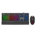 Ant Esports KM500 Pro Backlit Gaming Membrane Keyboard-19 Anti GhostingKeys I Braided Cable with Rubberised Coating and 3200 DPI Optical Sensor I LED Backlit Scroll Wheel Mouse Combo