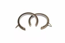 Flat Lined Passing "C" Rings for 28mm Bay Curtain Poles (Antique Brass, 24)