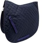 ASTILE EQUESTRIAN SADDLE PADS GENERAL PURPOSE SADDLE PADS NUMNAH QUILTED (COB/FULL, NAVY)