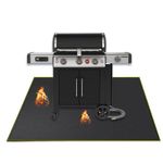 VCHOMY Under Grill Mat for Outdoor Grill Deck Patio Protector,60x40 Inch Large Silicone Fireproof Waterproof Oil-Proof Fire Pit Mat BBQ Barbecue Floor Matt Pad(40''x60'')