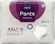 Abena Pants XXL1 Incontinence Pants, Large Capacity Incontinence Pants for Men and Women, Breathable and Comfortable with Fast Absorption, Discreet Incontinence Pads, 60-80" Waist, 1450ml, 20PK