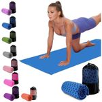 Oaygat Yoga Mat Towel 24" x72" Non-slip Yoga Towel Quick-drying Yoga Blanket Mat Hot Yoga Mat Cloth Yoga Mat Towel with Mesh Carrying Bag Absorbent Hot Yoga Towel for Bikram Pilates Workout