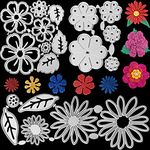 3 Sets Flower Metal Cutting Dies Christmas Flowers Leaves Embossing Stencils 19 Styles 3D Flower Die Cuts for DIY Crafts Scrapbook Album Paper Card, 19 Pieces in Total