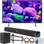 SAMSUNG UN43DU7200FXZA 43 Inch Crystal 4K UHD Smart TV (2024 Model) Bundle with Deco Gear Home Theater Soundbar with Subwoofer, Wall Mount Accessory Kit, 6FT 4K HDMI 2.0 Cables and More