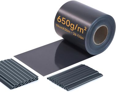 iFence PVC Sichtschutzstreifen für Doppelstabmattenzaun, 650g/m² 35 m x 19 cm inkl. 24 Clips/Klemmstreifen, Sichtschutz Zaun, Sichtschutz Garten Zaunfolie (Anthrazit)