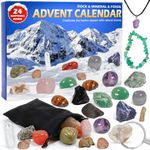 Pukamam Advent Calendar 2024 Crystals Fossils for Kids Christmas Countdown Calendars for Girls Boys Gift