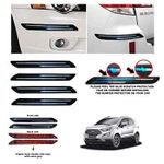 GOLABROS Rubber Car Bumper Protector Guard with Double Chrome Strip for Car 4Pcs - Black (for Ford ECOSPORT)