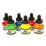 Daler-Rowney FW Fluorescent Acrylic Ink, Set of 6 Neon Colors (160329006)