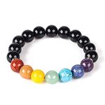 Anjing Mall 7 Chakra Bracelet Real Stones Healing Crystal Lava Beads Reiki Yoga Bracelets Jewellery Box