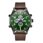 Reaction by Kenneth Cole Analogue - Digital Men's Watch - KRWGD2191806 (Green Dial Brown Colored Strap)