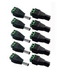 5 Pairs 12V Male+Female 2.1x5.5MM DC Barrel Jack Connector for CCTV Security Camera Led Strip Wire Ends Plug