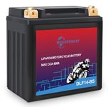 MOUDENSKAY Lithium Motorcycle Battery 12V Lithium Powersport Battery with BMS,12.8V 6AH 600CCA YTX14-BS LiFePO4 Engine Starter Battery for Motorcycles, ATV, UTV, Snowmobile and More