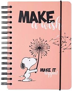 Grupo Erik Cuaderno Snoopy - Cuaderno A5 - Cuaderno punteado - Bullet Journal | Cuaderno de notas - Bloc de notas A5 - Libretas bonitas ideal material papelería vuelta al cole, licencia oficial