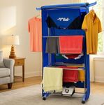 Mr Dryer Stainless Steel Pipe Frames Q9-X6UR-MODM Electrical Clothes Dryer, 1000 Watts, Yellow, Blue