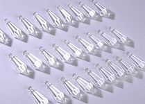 H&D 50pcs 38mm Crystal Icicle Pendant Chandelier Prisms Drops Lamp Candle Holders Curtain DIY Parts(Clear)