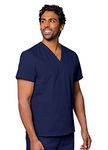 Adar Universal Unisex Scrubs - V-Neck Scrub Top - 2600 - Navy - XL