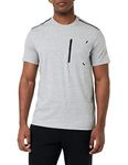 Champion Men's Legacy X-Pro Zip Pocket S/S Short Sleeve T-Shirt, Grigio Melange, S