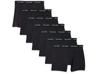 Calvin Klein Men's Cotton Stretch Megapack Boxer Briefs, Black (7 Pack), S