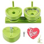 Happizza Button Maker Heart-Shaped Mold, Heart Shape Interchangeable Die Mold Button Maker Mould Suitable for Slide Rail Button Maker Machine Pin Maker Machine Button Press