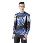 USI UNIVERSAL Rash Guard For Gym, Running, Cycling, Swimming, Cricket, Basketball | Rashguard Swimming Costume For Men | Rash Guard For Man (Small, Blue)