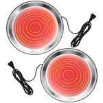 2 PCS Chicken Water Heater for Winter 110V 38W Poultry Drinker Heater Base Surface Temperature can Reach About 140 Fahrenheit Degree Chicken Waterer Electric Deicer Heated Base (10.8 Inch, Black)