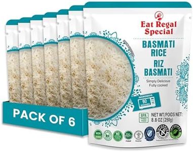 Eat Regal Basmati Rice – Fully Cooked, Microwaveable in 90 Seconds, Ready-to-Eat Precooked Basmati Rice, Non-GMO & Delicious (Pack of 6, 8.8 oz)