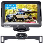 LeeKooLuu Backup Camera Kit HD 1080P 5 Inch Monitor Rear View Cam for Car Truck Van Camper Clear Night Vision Durable Waterproof Easy to Install G1