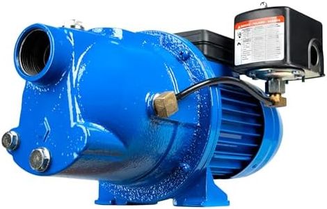 Little Giant Select Series LG-SWJ50 1/2 HP, 12.6 GPM Dual Voltage (115/230 Volts) Cast Iron Shallow Well Jet Pump, Blue, 97080504