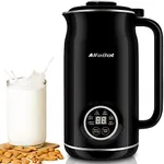 Nut Milk Maker, Automatic Almond Milk Machine for Homemade Plant-Based Milk, Oat, Soy, Almond and Dairy Free Beverages, 20 oz Soy Milk Maker with Delay Start/Keep Warm/Self-Cleaning, Black