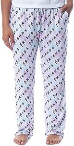 Friends The TV Series Womens' Show Title Logo Pastel Tie Dye Pajama Pants, Multicolored, Medium