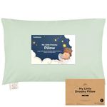 KeaBabies Toddler Pillow with Pillowcase, Jumbo 51X35cm - Soft Organic Cotton Toddler Pillows for Sleeping - Machine Washable - Perfect for Travel, Toddler Bed Set (Sage)