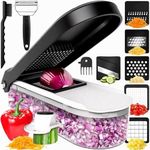 Upgraded All-in-1 Vegetable Chopper, Veggie Chopper, Onion Chopper, Mandoline Vegatable Slicer Slicer Grater, Affordable Kitchen Tools & Gadgets