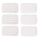 Bonus Life Steam Mop Pads for Bissell 1252 1606670 1543 1652 1132M 1530 11326 Symphony and Steam Vacuum Cleaner Series Replacement 6 Pack