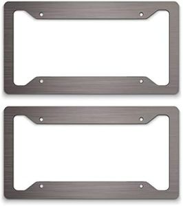 JASS GRAPHIX 2 Brushed Ultra Thick Blank Aluminum Composite Metal License Plate Frames -Wholesale Car Tag Frame for Customization - Personalize with Vinyl - Bulk Engravable Automotive Plate Frame