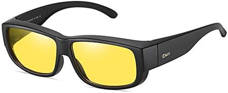 DUCO Fit Over Glasses Unisex Wraparound Polarized Sunglasses for Men Women Anti Glare Wear Over Glasses 8956