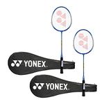 Yonex GR 303 Aluminium Blend Badminton Racquet with Full Cover, Set of 2 (Blue/Blue)