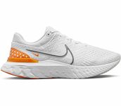 Nike Men's React Infinity Run FK 3 White/Particle Grey-Kumquat-Photon DUST Shoe (DH5392-100)