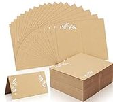 Auch 100 Pack Rustic Kraft Tent Table Place Card For Wedding Thanksgiving Christmas Holiday Easter Catering Buffet Food Sign Paper Name Escort Card Folded Seat Assignment Setting Label Banquet Party Craft Event