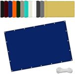 Sun Shade Sail Waterproof 2.1 x 3 m(6.9 x 9.8ft) Waterproof Rectangle Canopy with Free Rope UV Block Weather-Resistant with Grommets Pes Sunsail for Camping Beach Deck Porch, Navy Blue